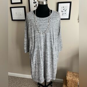 Tacera grayish sweater dress